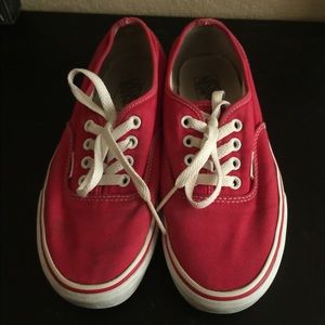 Red Vans Authentic